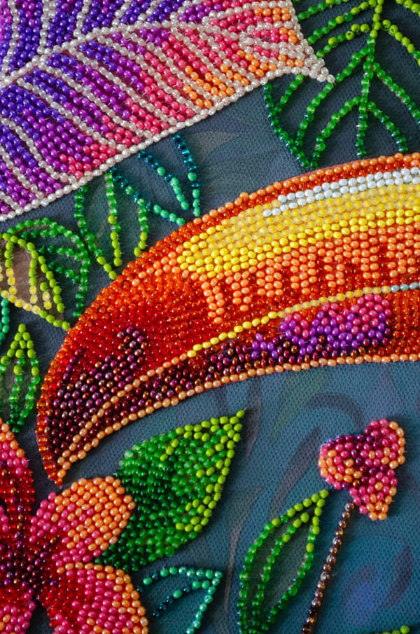 Perlebroderi Abris Art "Eksotisk skønhed" 27x39cm