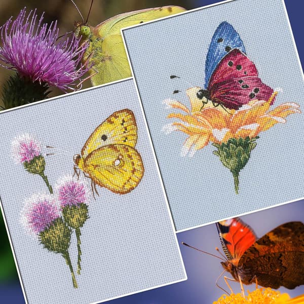 Broderikit RTO "Flyver op til blomst" 12,5x14,5 cm