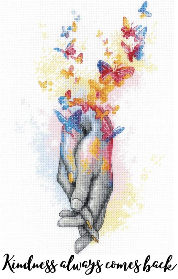 Broderikit Riolis "Kærlighed i luften" 21x30 cm