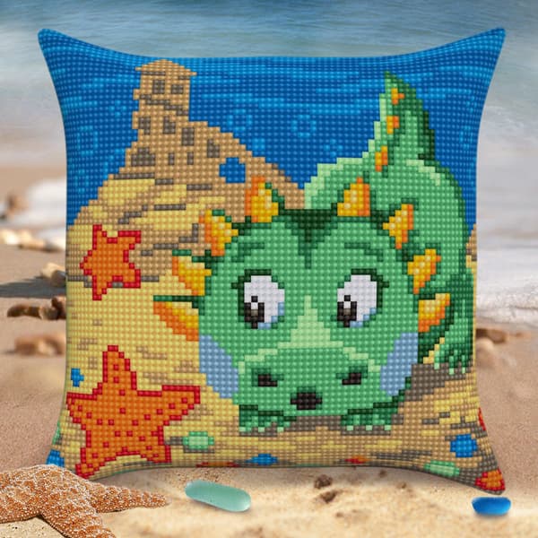 Broderikit Pude Collection D`Art 5493 - "Søstjerne" 40x40 cm
