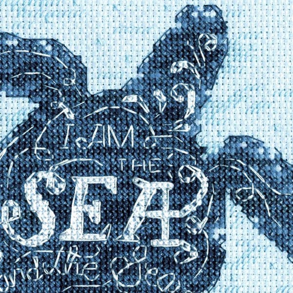Broderikit Dimensions "Havssköldpadda" 15x15 cm