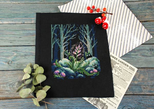 Broderisett MP Studia "Ormbunken blomstret" 16x20 cm