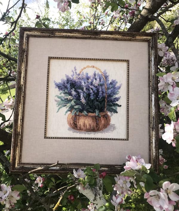 Broderikit Riolis "Fransk lavendel" 25x25 cm