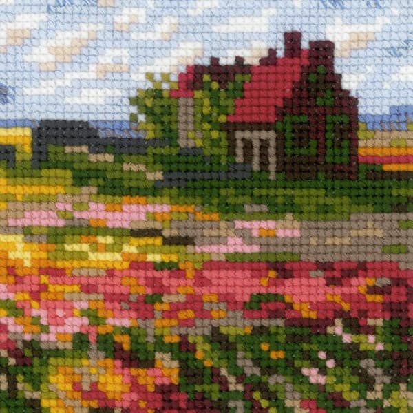 Broderikit Riolis "Tulipanfelt efter Monet" 33x25 cm