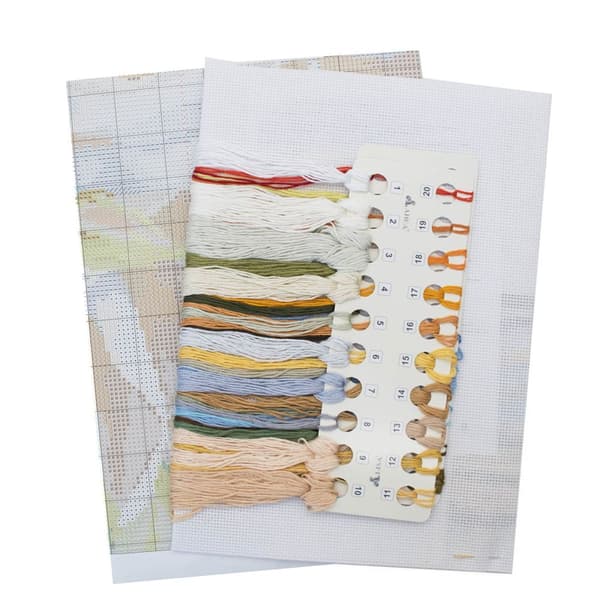 Broderisett Alisa "Hvite roser" 40x27 cm