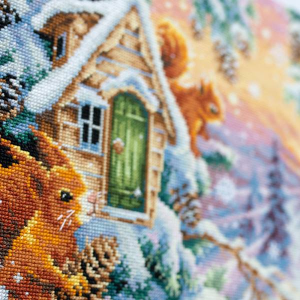 Broderikit Magic Needle "Vintermorgon" 40x30 cm