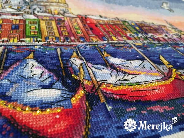 Broderikit Merejka K-29 - "Weekend i Venedig" 27x40 cm