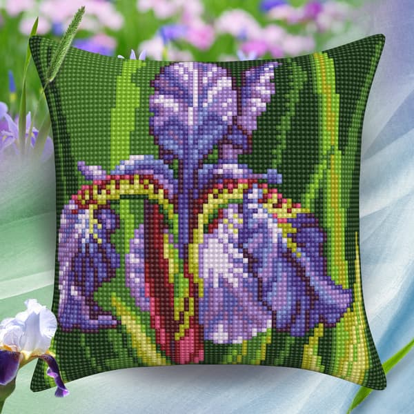 Kanavatyö Tyyny Collection D`Art 5485 - "Iris" 40x40cm