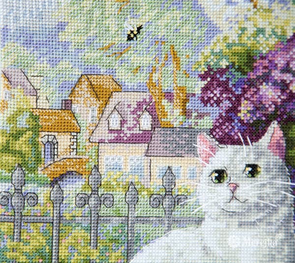 Broderisett Merejka K-109 - "Vårstemning" 28x28,5 cm