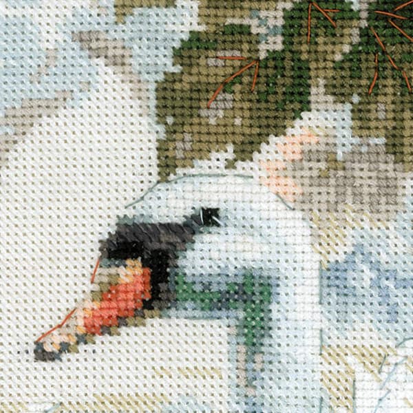 Broderikit Riolis "Hvide svaner" 25x25 cm