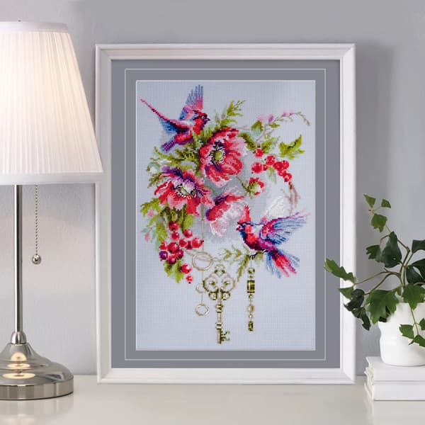 Broderisett Magic Needle «Nøkler til lykke» 19x29 cm