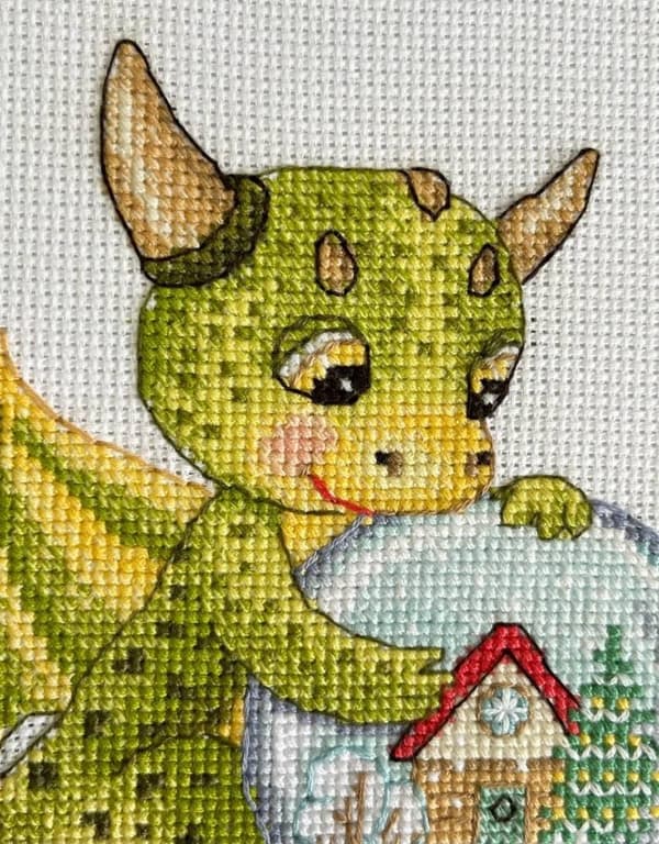 Broderisett Oven "Dragens drøm" 13x13 cm