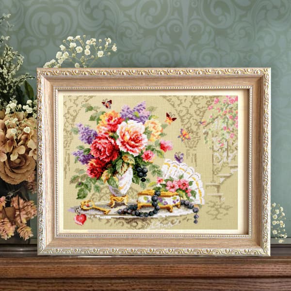 Ristipistopakkaus Magic Needle "Flirttailevaa aikaa" 35x25 cm