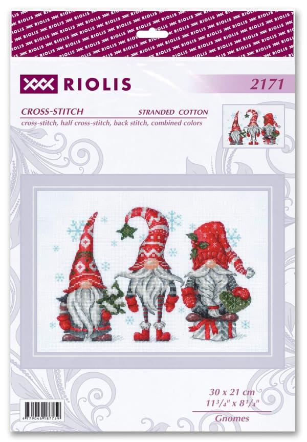 Broderikit Riolis "Tomtar" 30x21 cm