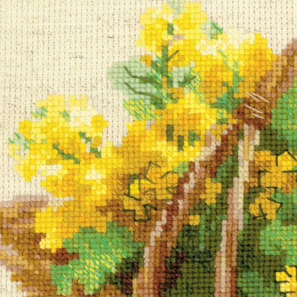 Broderisett Riolis "Gul raps" 25x25 cm