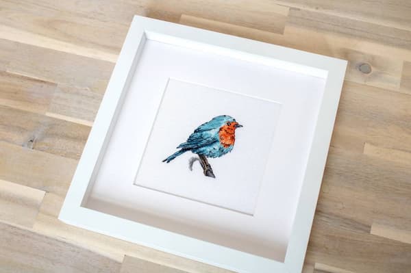 Broderikit Luca-S B1167 - "Blåfågel" 8.5x8 cm
