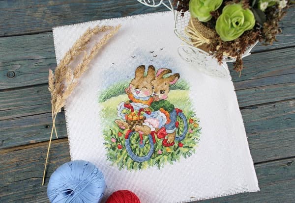Broderisett MP Studia "Med vinden" 19x15cm