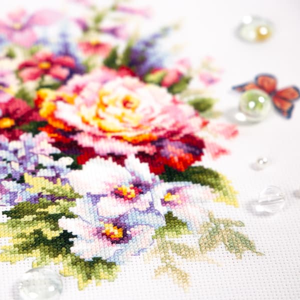 Broderikit Magic Needle "Sommerblomster" 19x26 cm