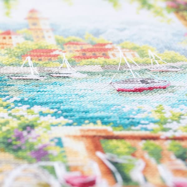 Broderikit Magic Needle "Lombardisk sommar" 40x30 cm