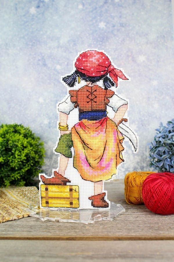 Broderisett Plastic Canvas MP Studia "Lille røveren" 18x12cm