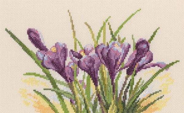 Broderikit RTO "Vårkrokus" 25x15.5 cm