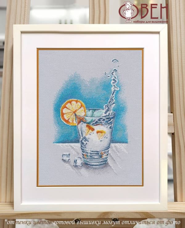 Broderikit Oven "Med smag af appelsin" 15x24 cm