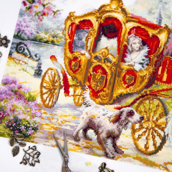 Broderikit Magic Needle "Hemlig rendezvous" 47x27 cm