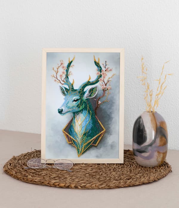 Perlebroderi Abris Art "Skovens ånd" 24x36cm