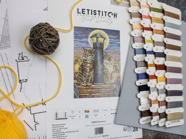 Broderikit LetiStitch L8066 - "Romantik" 18x26 cm