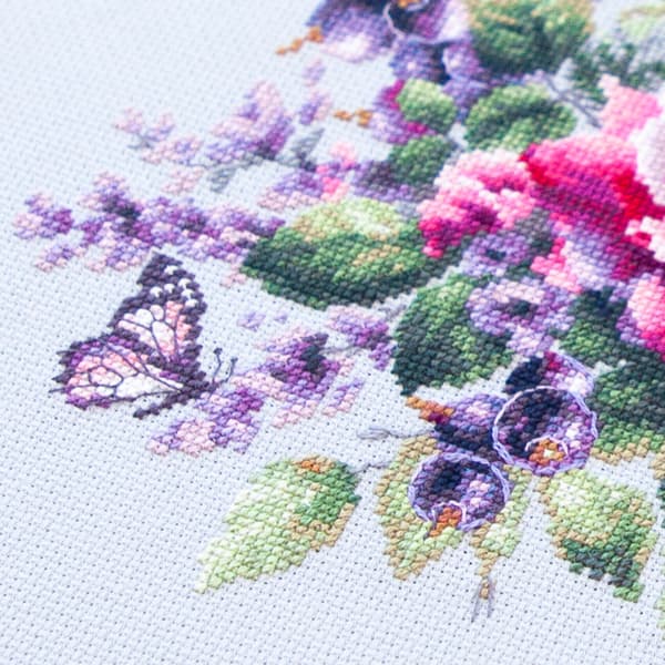 Broderikit Magic Needle "Lykkelig have" 22x26 cm