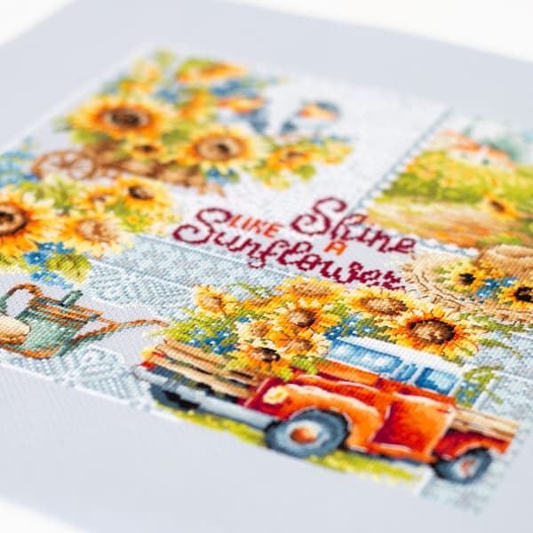 Broderikit Magic Needle "Stråla som en solros!" 26x26 cm