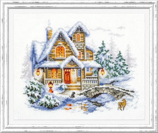 Broderisett Magic Needle "Vinterstue" 20x17 cm