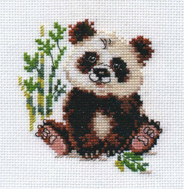 Broderikit Alisa "Panda" 9x10 cm