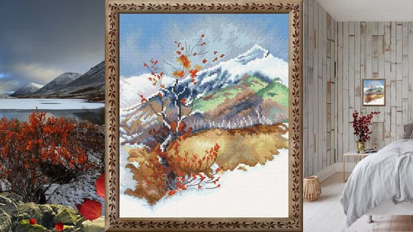 Broderikit RTO "Underbara norr" 21x25.5 cm