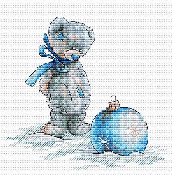 Broderikit MP Studia "Julgranskula" 15x15 cm