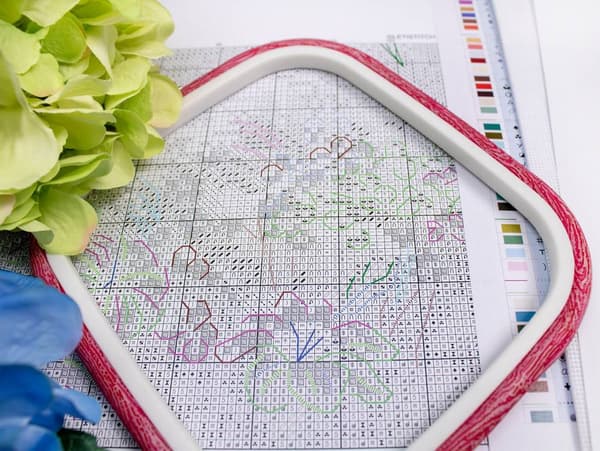 Broderikit LetiStitch L8099 - "Paradis" 21x21cm/21x21cm
