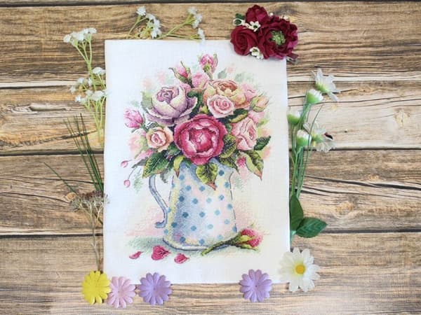 Broderikit MP Studia "Buket med fine roser" 21x29 cm