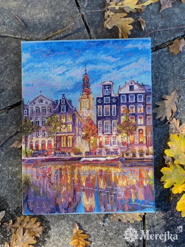 Broderikit Merejka K-232 - "Amsterdam" 39x30 cm