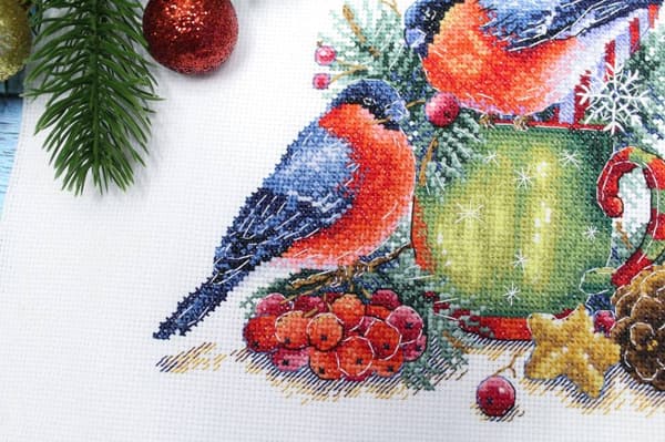 Broderikit MP Studia "Vintersnak" 19x19 cm