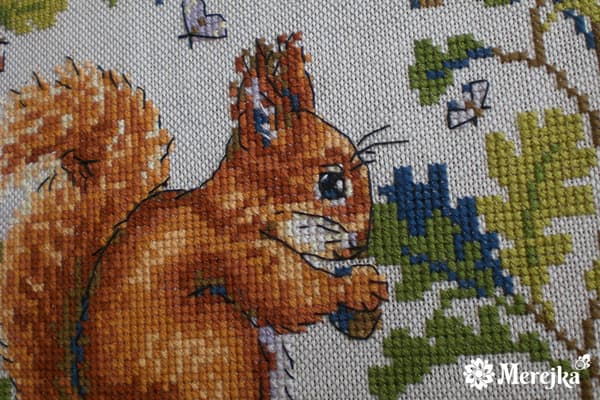 Broderikit Merejka K-146B - "Ekorre" 21x16 cm