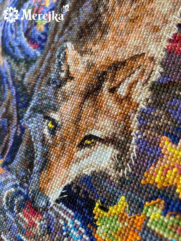 Broderikit Merejka K-217 - "Vild anda" 32.5x48 cm