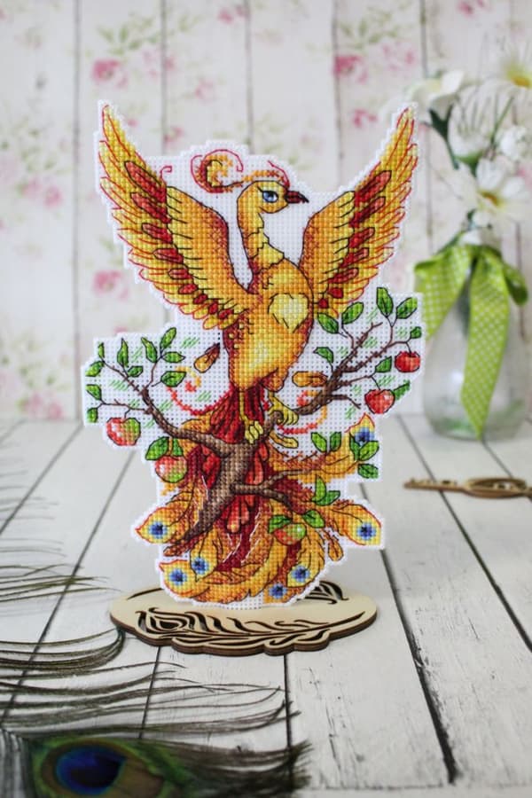 Broderikit plastic canvas MP Studia "Eldfågel" 13x19 cm