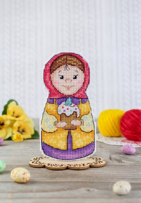 Broderikit MP Studia "Festpar. Pige" 6x12cm/6x12cm
