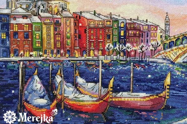 Broderikit Merejka K-29 - "Weekend i Venedig" 27x40 cm