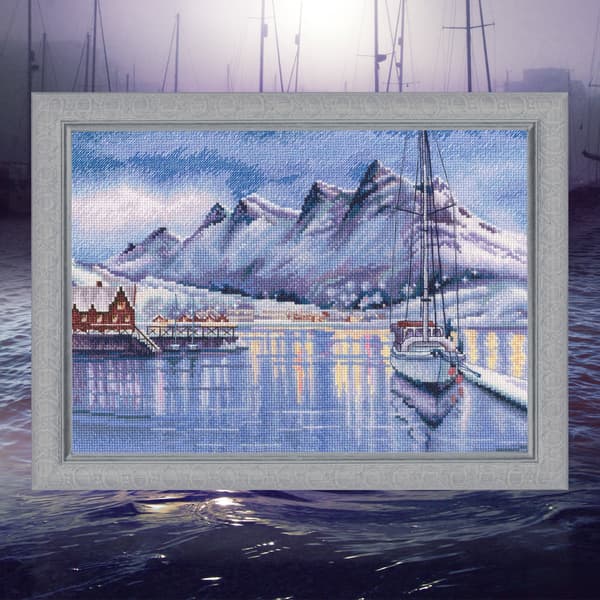 Broderikit RTO "Bodö hamn" 29.5x20.5