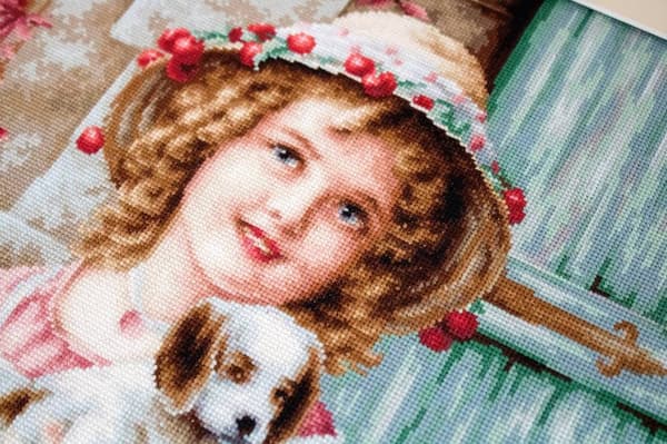 Broderisett Luca-S B518 - "Beste venner" 35x40 cm