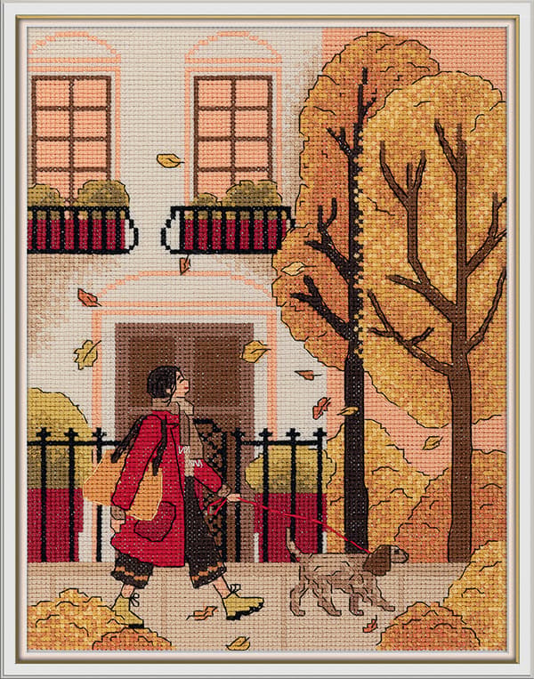 Broderikit Panna "Efterårstur" 23x16,5 cm