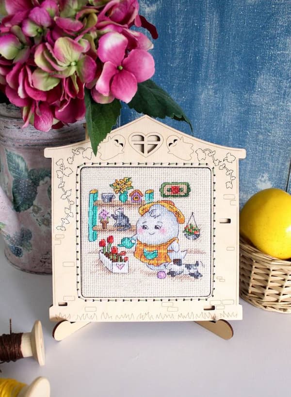 Broderikit MP Studia "Blomsterhandler" 11x11 cm