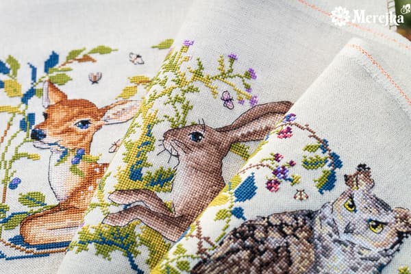 Broderisett Merejka K-148A - "Uglen" 20x16 cm