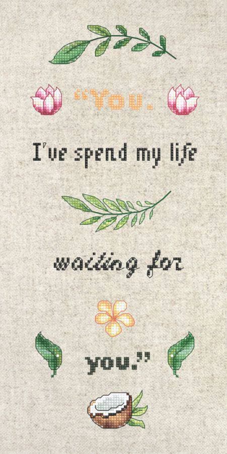Broderikit Luca-S B1159 - "Slogan" 12.5x30 cm